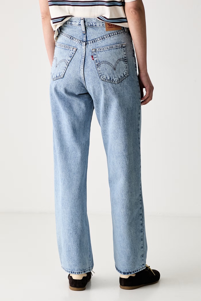 Odzież Levi's Jeansy straight damskie HIGH WAISTED STRAIGHT A0092.0002 niebieski
