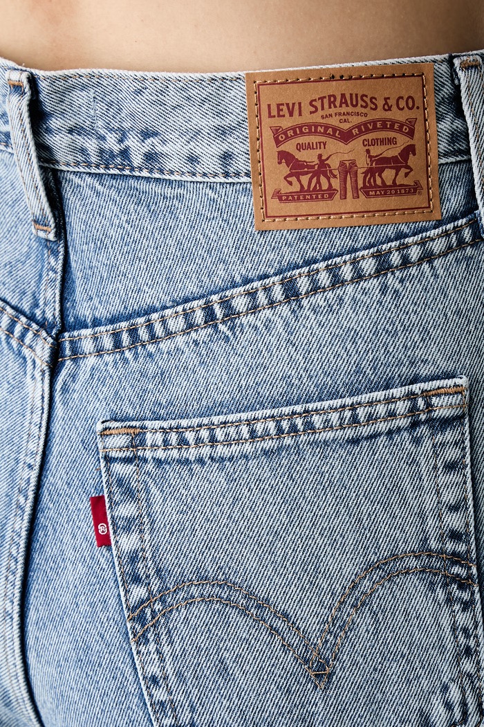 Jeansy straight damskie HIGH WAISTED STRAIGHT Levi's A0092.0002 niebieski