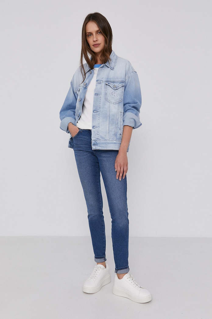 Wrangler jeansy Skinny Airblue W28KTX386 niebieski AW21