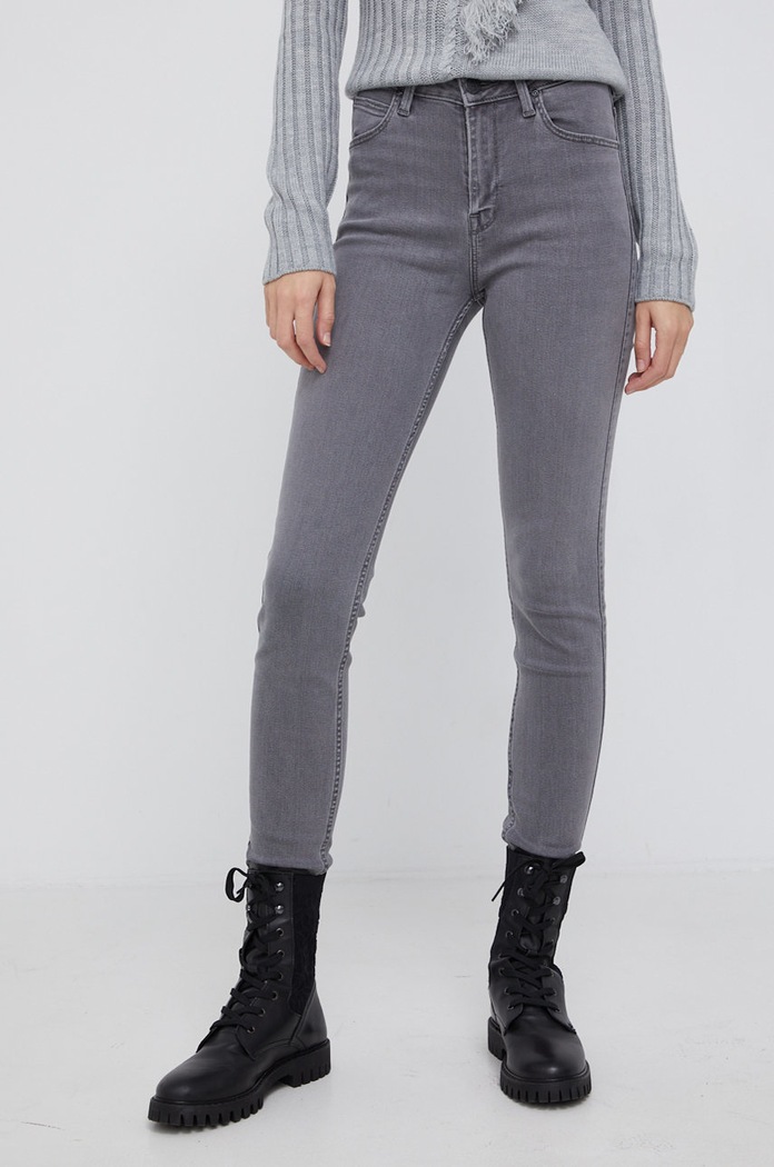 Lee jeansy Scarlett High Grey Holly Planet friendly szary L626PJSN