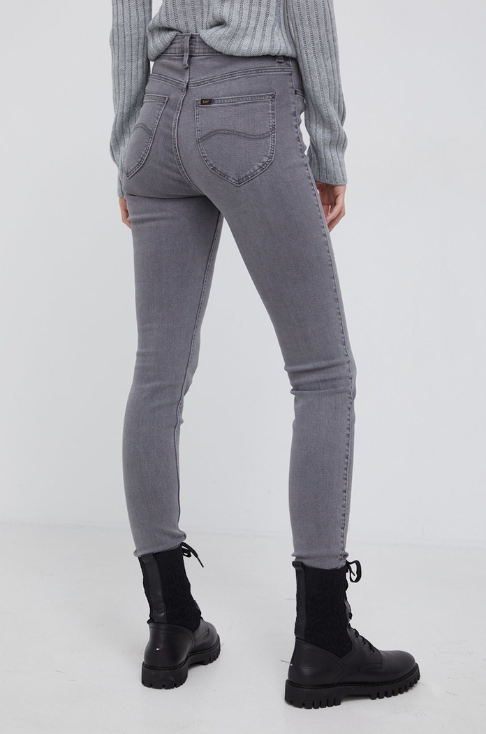 Odzież Lee jeansy Scarlett High Grey Holly L626PJSN szary