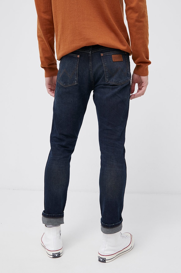 Odzież Wrangler jeansy Larston Western Skies W18S59366 granatowy