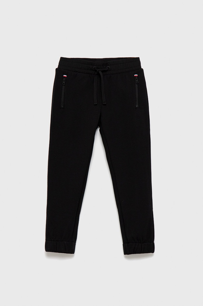 Tommy Hilfiger Spodnie dziecięce z elastanem czarny KB0KB06909.4890