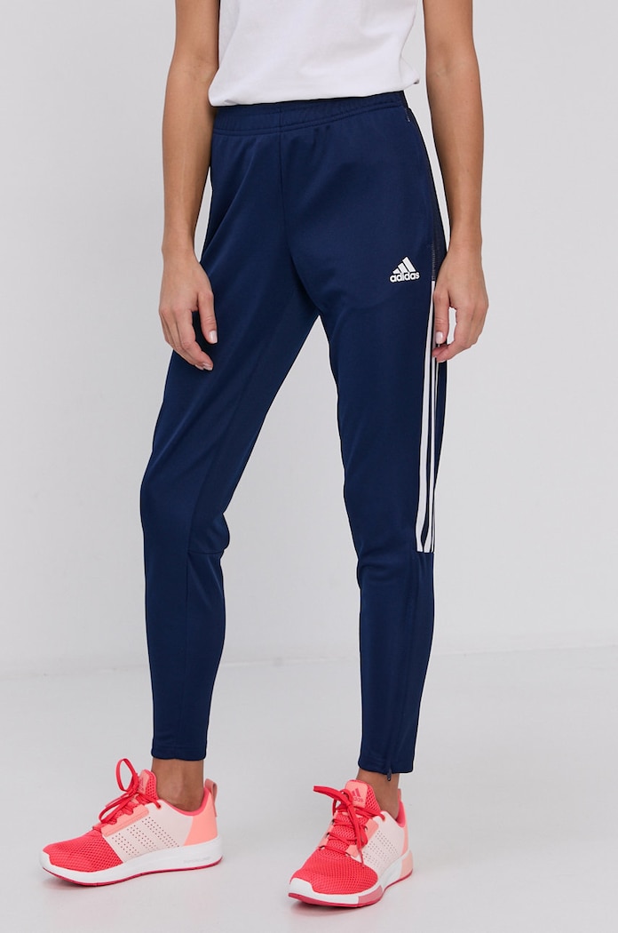 Hlače adidas Performance Pletenina mornarsko modra GM4495