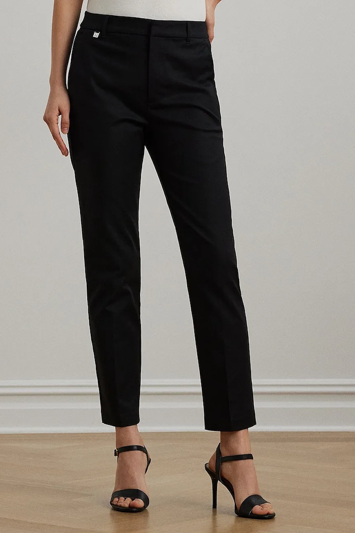 Lauren Ralph Lauren Spodnie 200811955001 bawełna czarny 200811955001