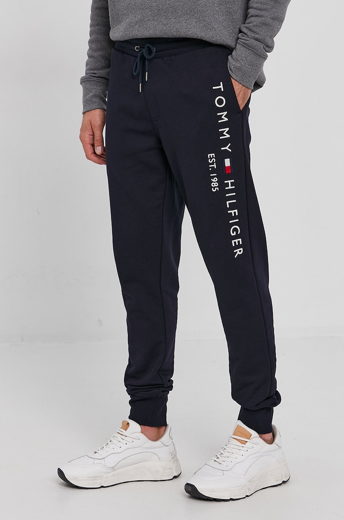 Παντελόνι Tommy Hilfiger απλικέ σκούρο μπλε MW0MW08388.4890