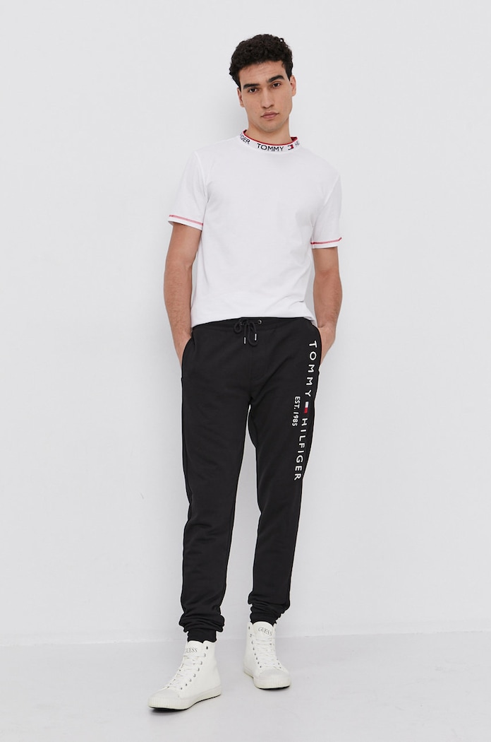 Παντελόνι Tommy Hilfiger MW0MW08388.4890 μαύρο AW25