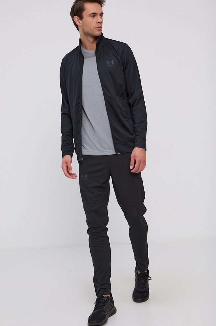 Under Armour spodnie dresowe Pique 1366203 czarny AW23
