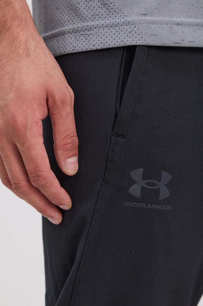Under Armour spodnie dresowe Pique czarny 1366203