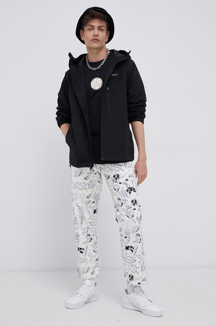 Huf Spodnie bawełniane pt00218 biały AW21