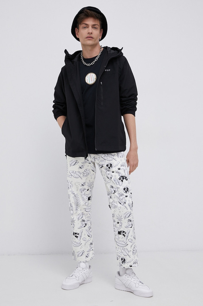 Huf Spodnie bawełniane pt00218 biały AW21