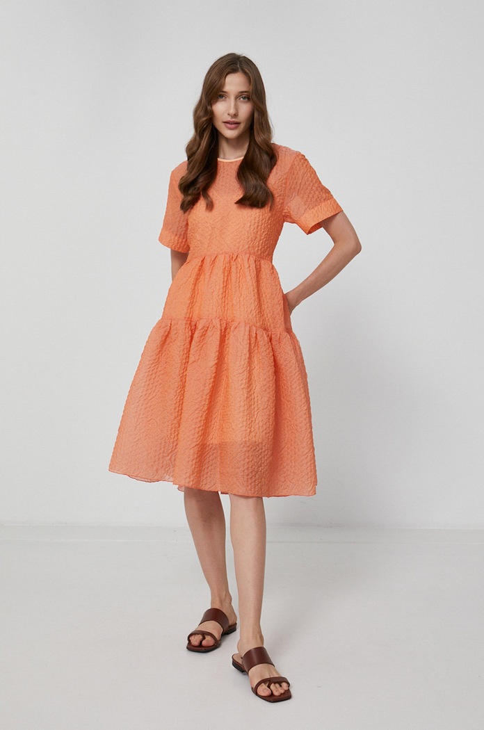 Victoria Victoria Beckham Sukienka pomarańczowy 2321WDR002960A