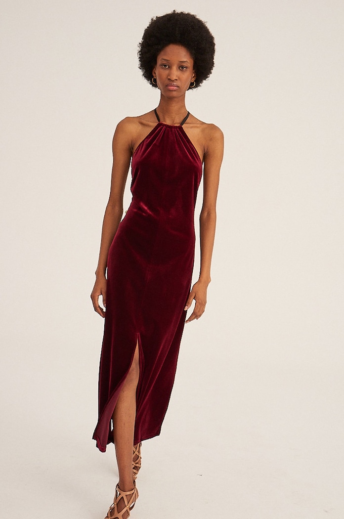 Undress Code Sukienka z elastanem bordowy 328
