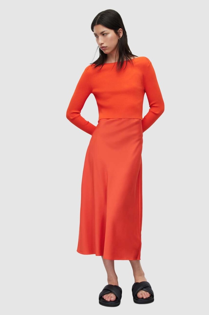 AllSaints rochie si pulover rosu WD199S