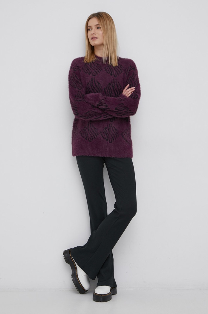 Sveter HUF wkn0041 fialová AW21