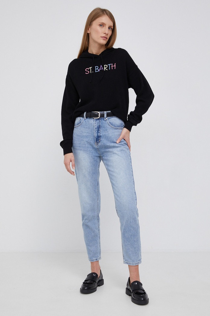 MC2 Saint Barth Sweter wełniany MEG0003 czarny AA00