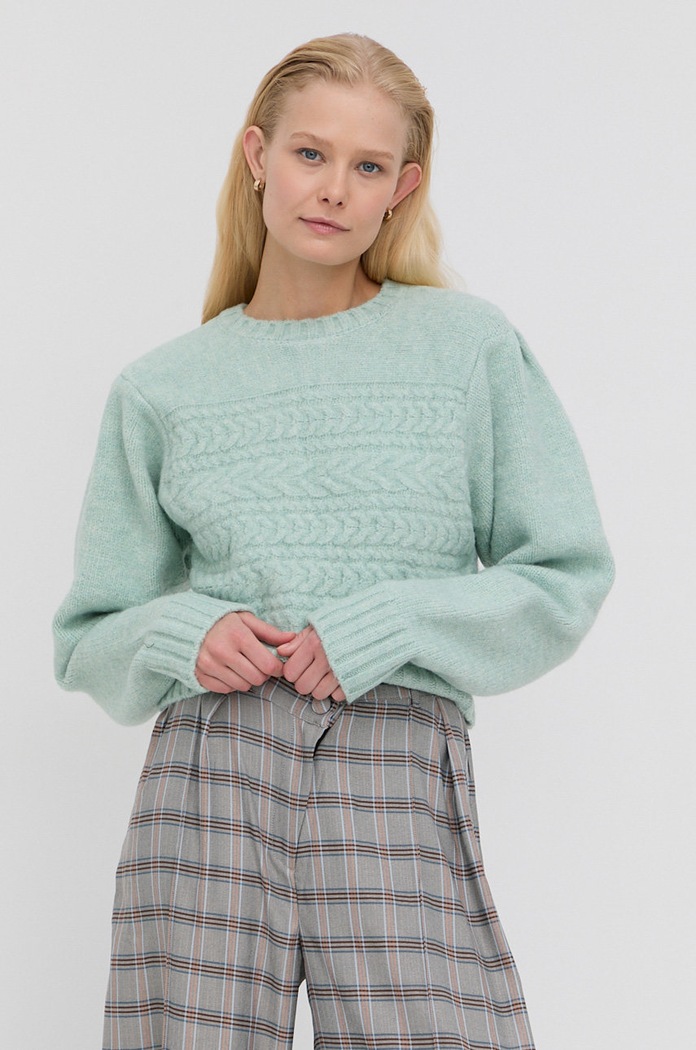 For Love & Lemons Sweter pozostałe zielony KFA21S103
