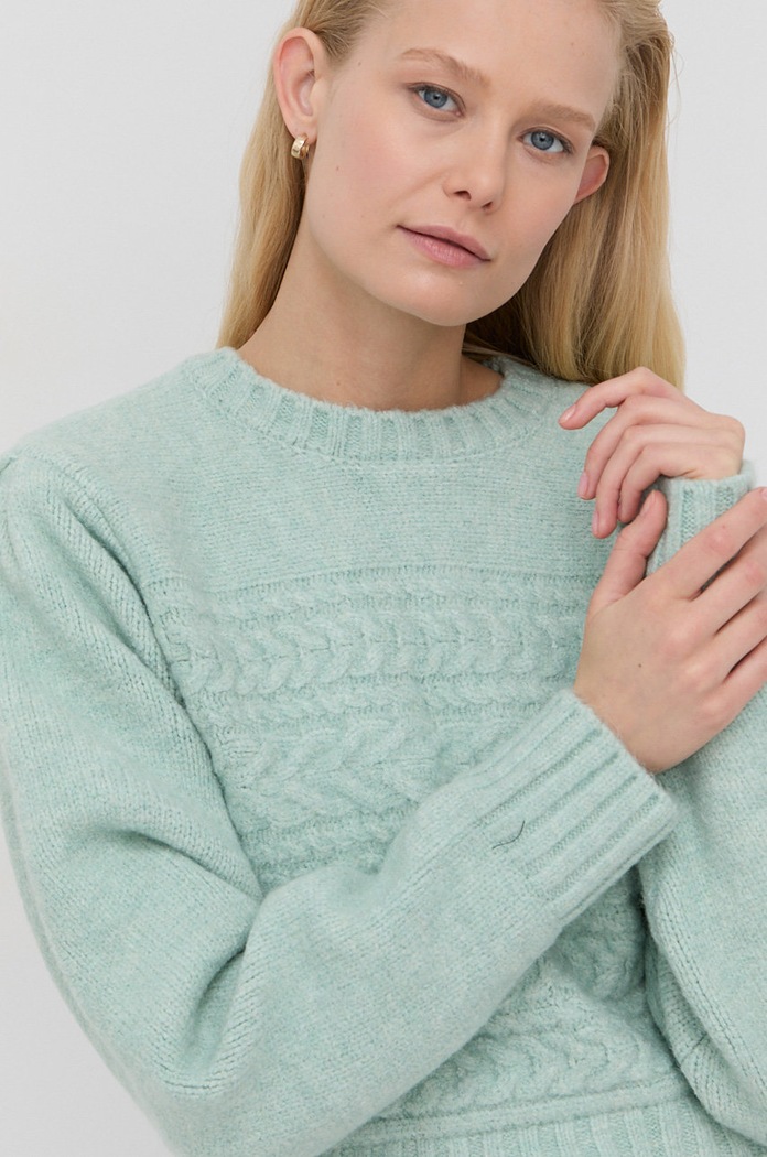 For Love & Lemons Sweter zielony KFA21S103
