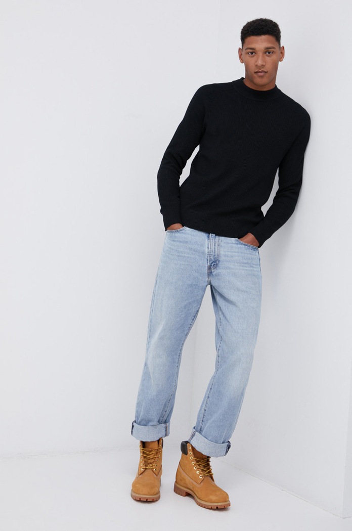 Premium by Jack&Jones - Sweter 12193517 czarny AW21