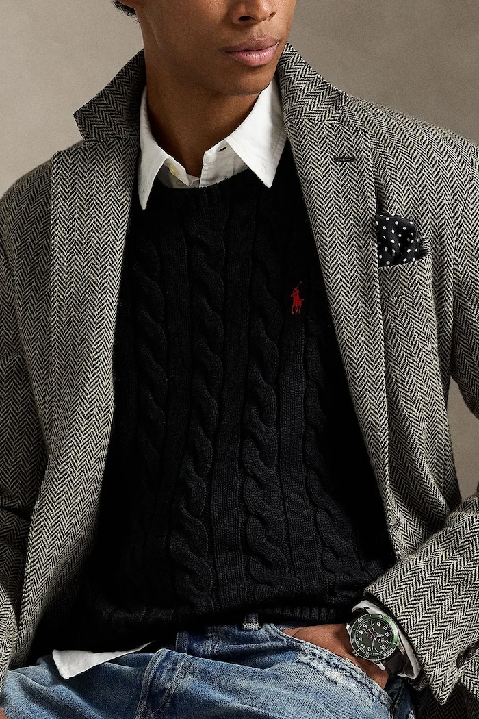 Polo Ralph Lauren pulover de bumbac negru 710775885012