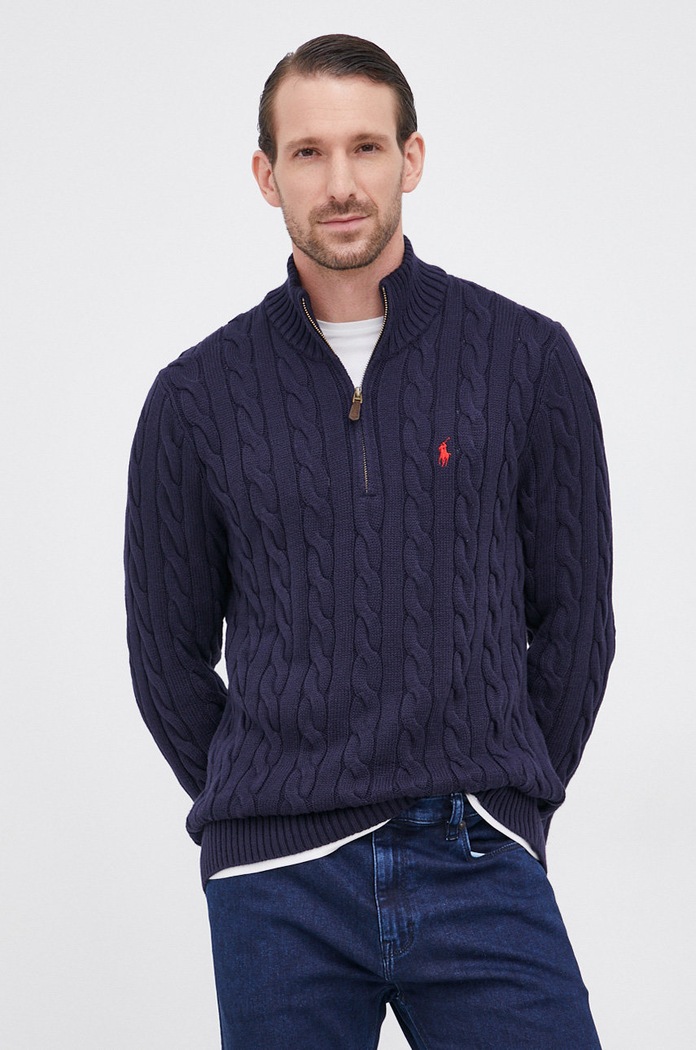 Polo Ralph Lauren - Sweter 710810841001 710810841001 granatowy SS26