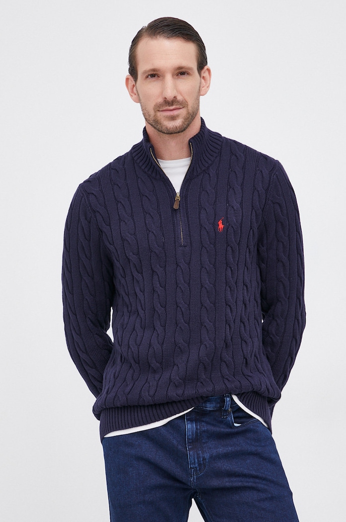 Polo Ralph Lauren - Sweter 710810841001 710810841001 granatowy SS26