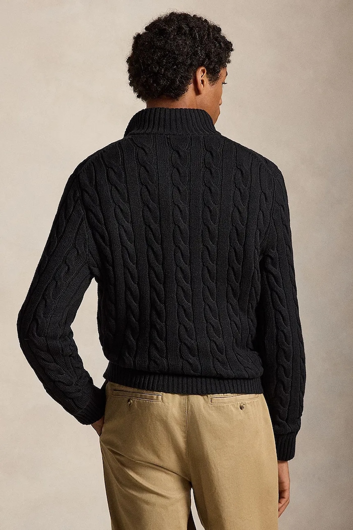 Bavlněný svetr Polo Ralph Lauren 710810841006 černá AW21
