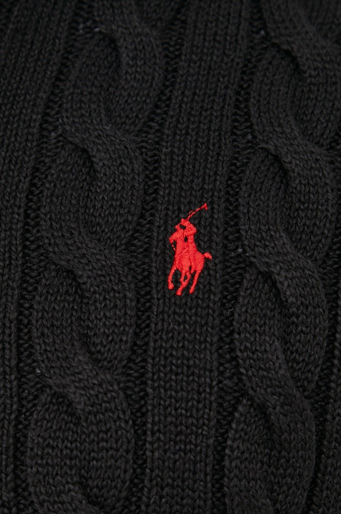 Bombažen pulover Polo Ralph Lauren 710810841006 črna