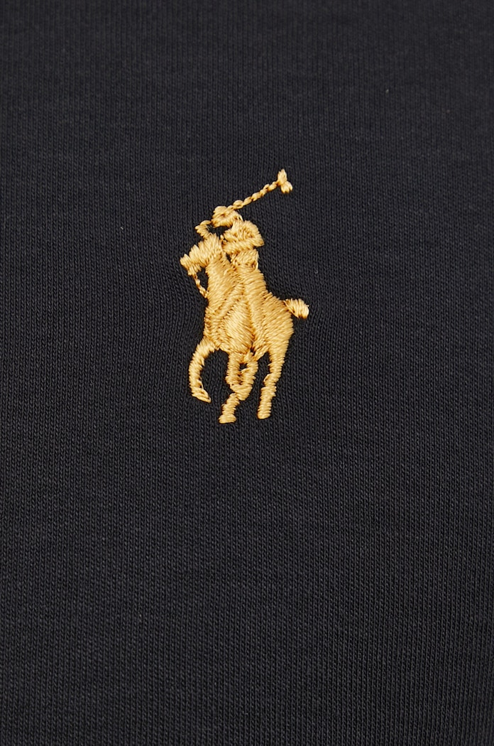 Longsleeve din bumbac Polo Ralph Lauren negru 710853205001