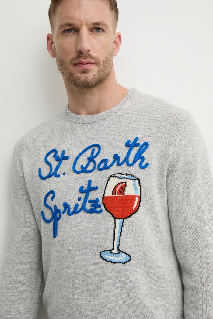 MC2 Saint Barth maglione in lana grigio HER0001