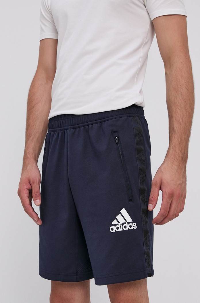 Šortky adidas GV5303 s elastanom tmavomodrá GV5303