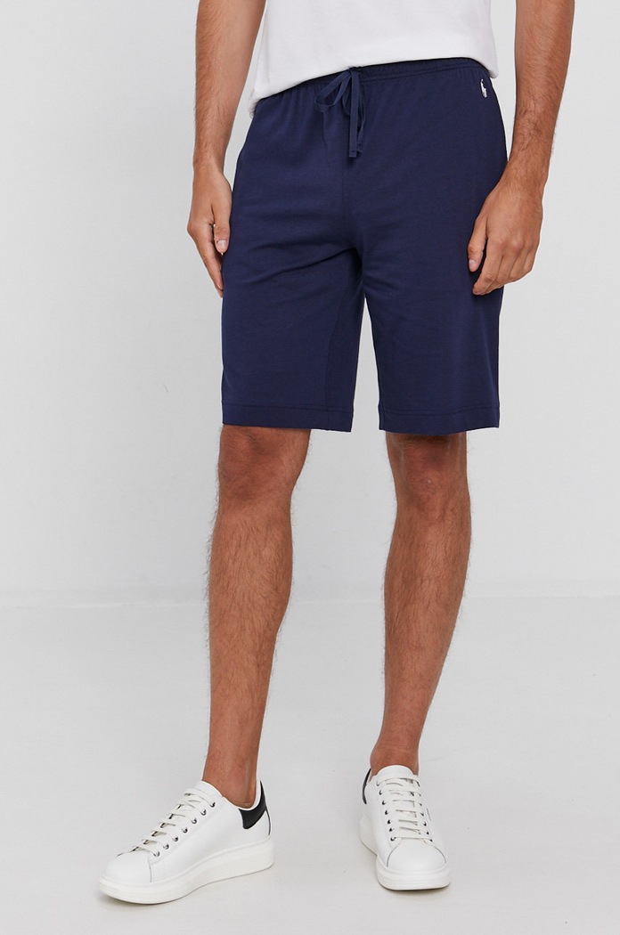 Kratke hlače Polo Ralph Lauren Pletenina mornarsko modra 714844761003