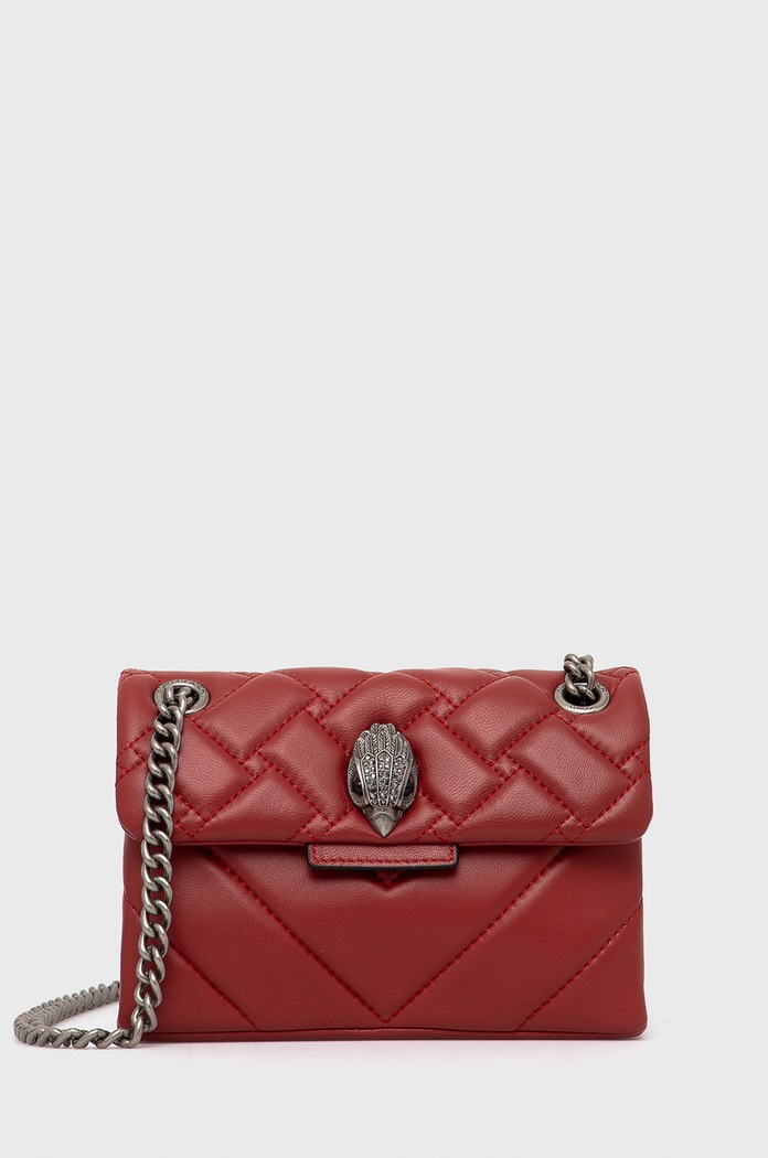 Кожена чанта Kurt Geiger London гладка кожа червен 1470850109