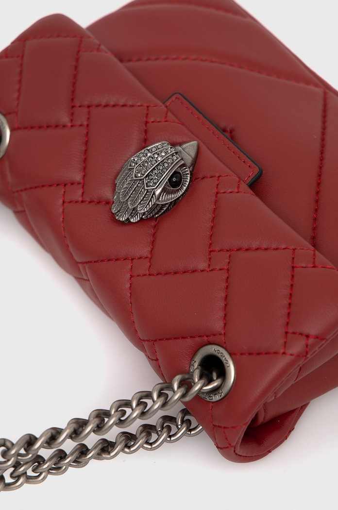 Кожена чанта Kurt Geiger London 1470850109 червен AW21