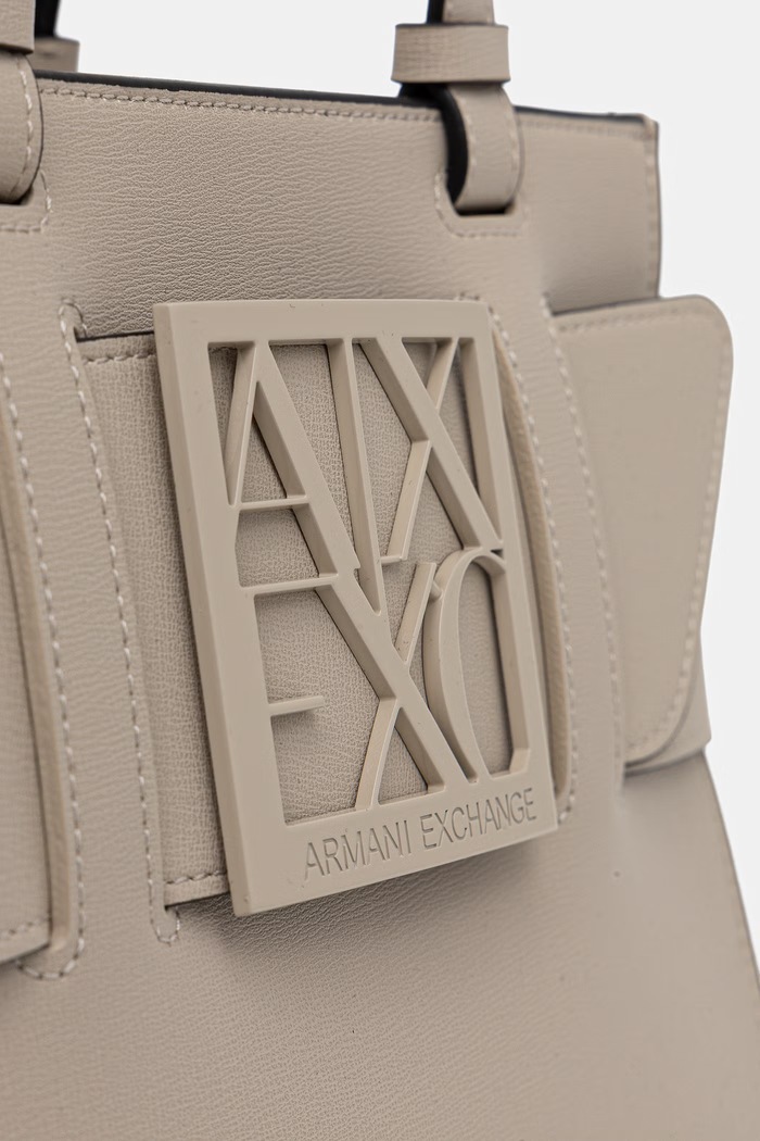 Armani Exchange kabelka dámska z imitácie kože béžová 942690.0A874