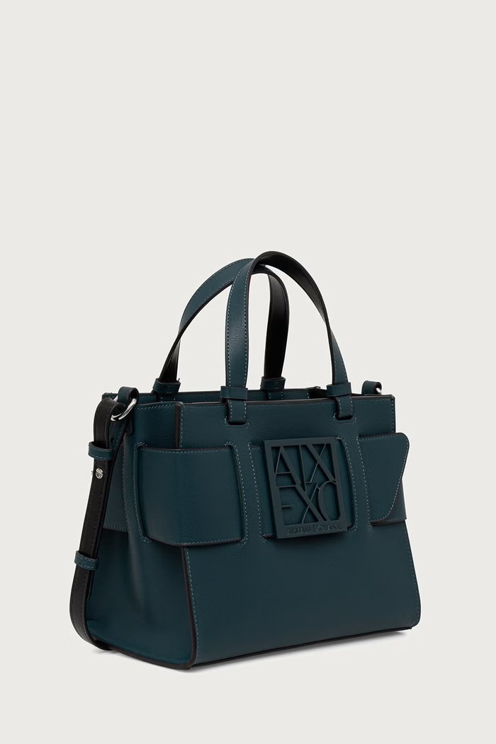 Armani Exchange geantă pentru femei cu imitație de piele 942690.0A874 turcoaz SS26