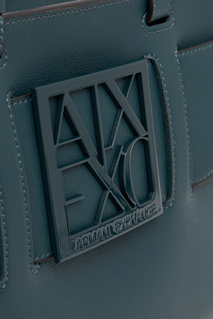 Armani Exchange geantă pentru femei cu imitație de piele turcoaz 942690.0A874