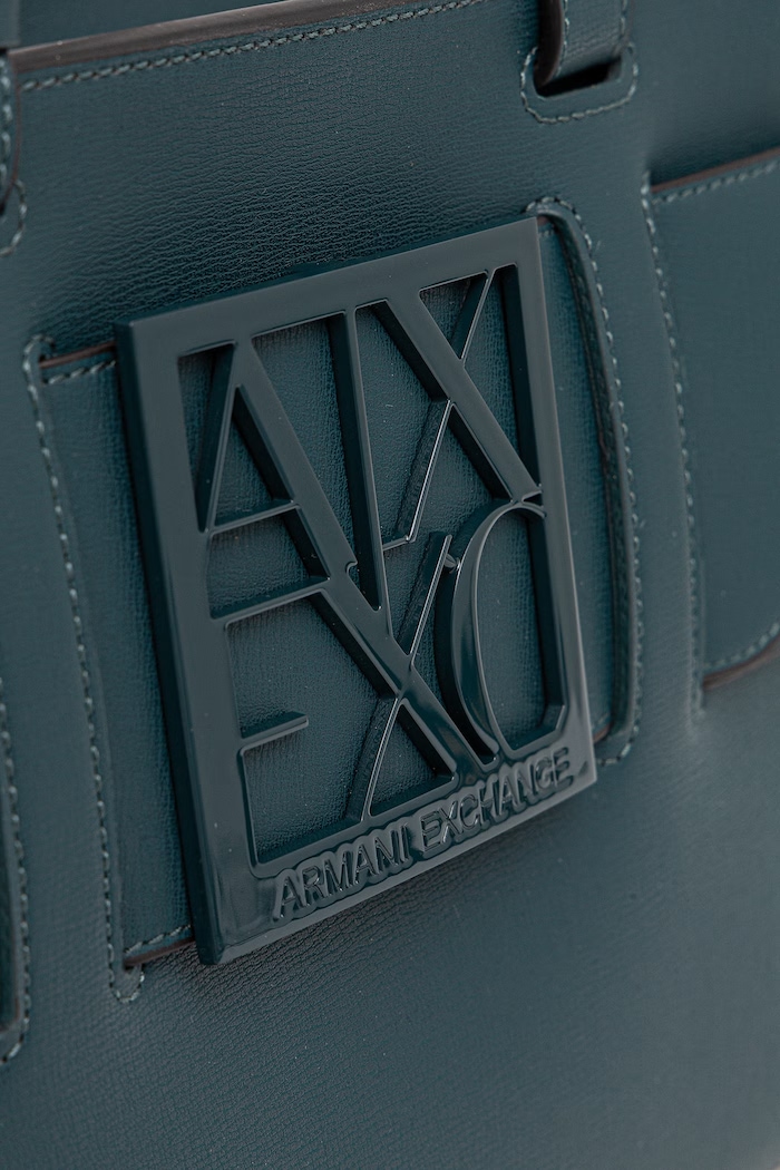 Armani Exchange geantă pentru femei cu imitație de piele turcoaz 942690.0A874