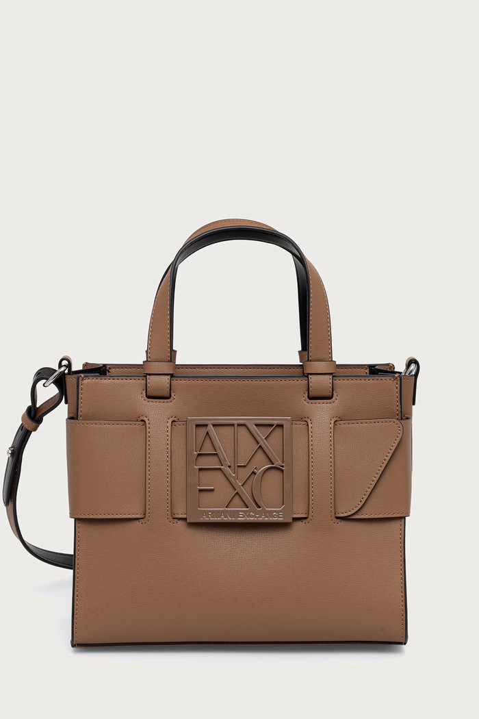 Armani Exchange torebka damska z imitacji skóry brązowy 942690.0A874