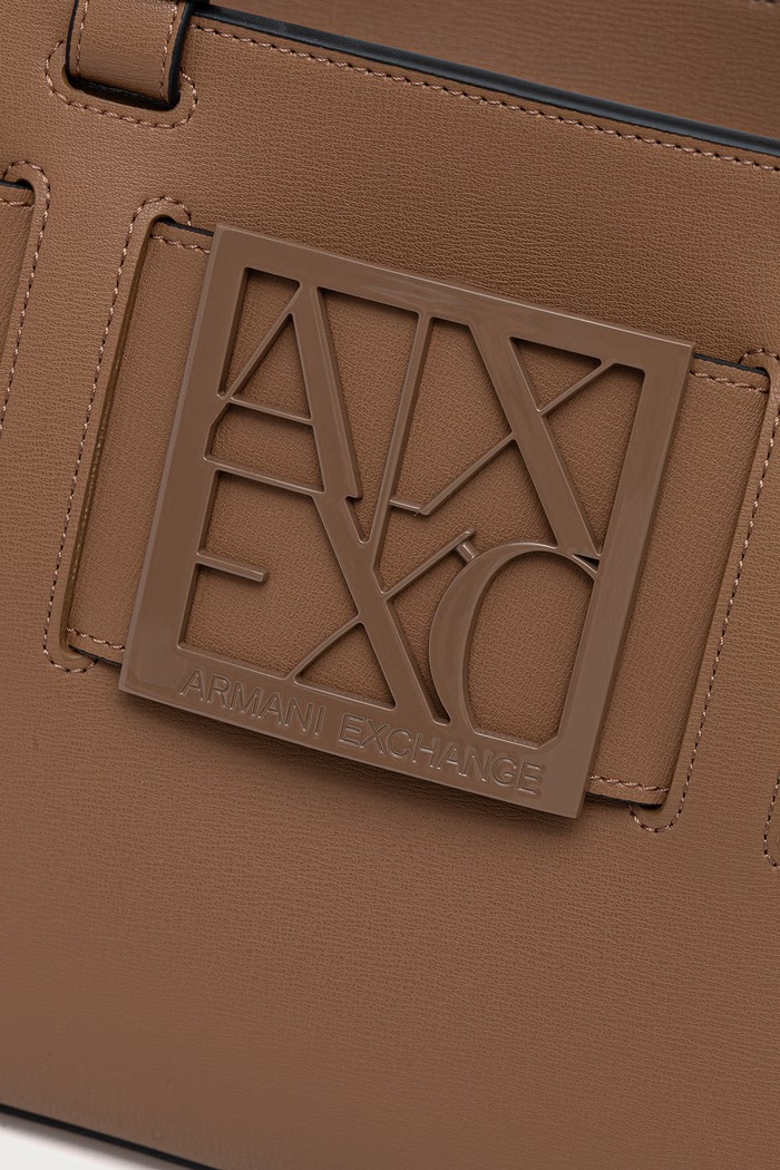 Akcesoria Armani Exchange torebka damska z imitacji skóry 942690.0A874 brązowy