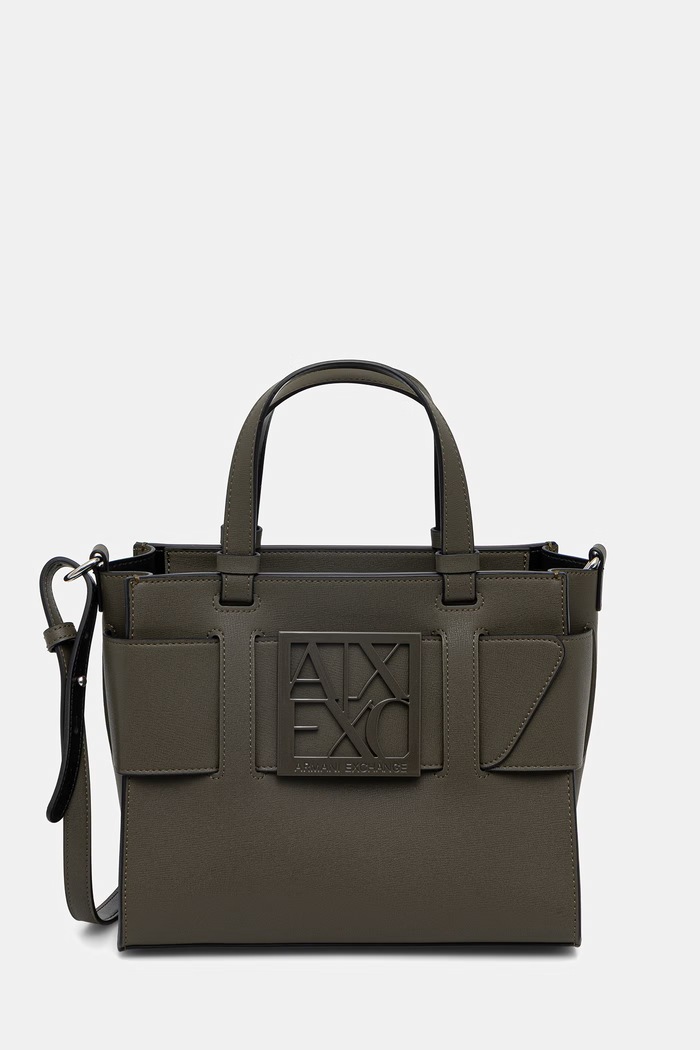 Kabelka Armani Exchange imitácia kože zelená 942690.0A874