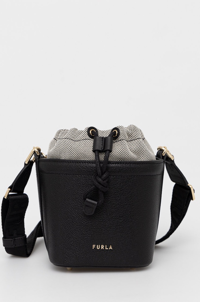 Kožená kabelka Furla přírodní kůže černá WB00332.BX0006.O6000