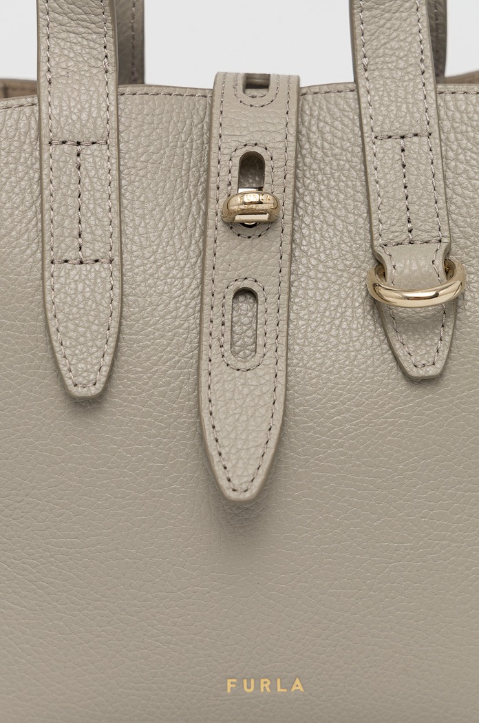 Furla Torebka skórzana BASRFUA.HSF000.M7Y00 szary AA00