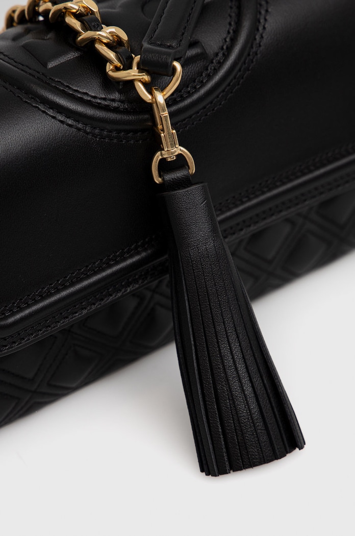 Akcesoria Tory Burch Torebka skórzana SMALL SHOULDER 75576.001 czarny