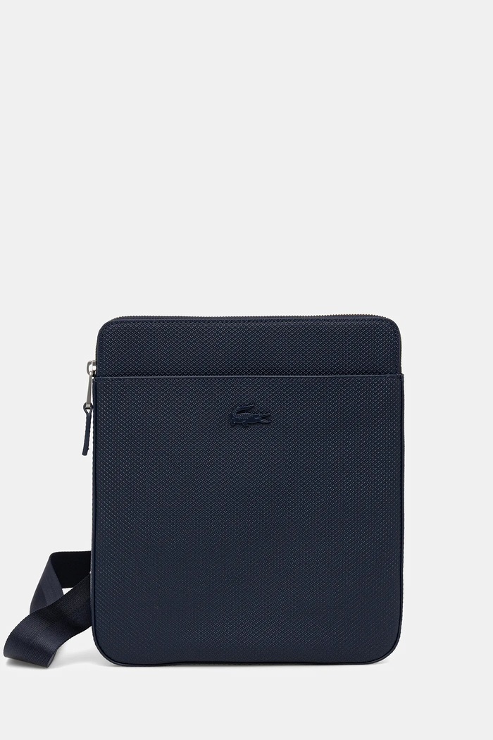 Lacoste pochette in pelle pelle fiore blu navy NH2815CE