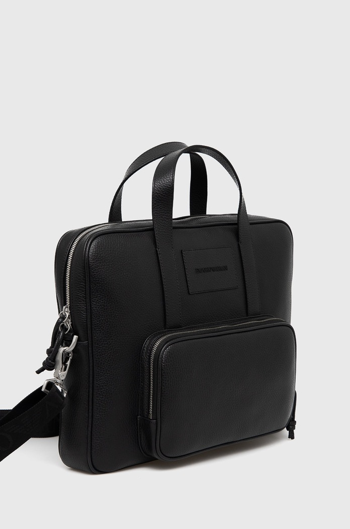 Accesorii Emporio Armani geantă de piele 38 x 29 x 5 cm Y4P144.Y068E negru