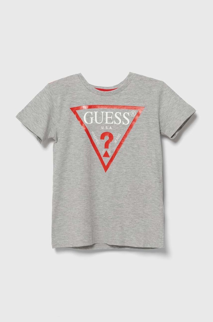 Guess Tricou de bumbac pentru copii print gri L73I55.K8HM0