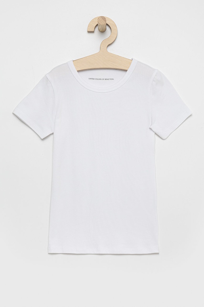Detské tričko United Colors of Benetton 3MC10M018 sivá AW21