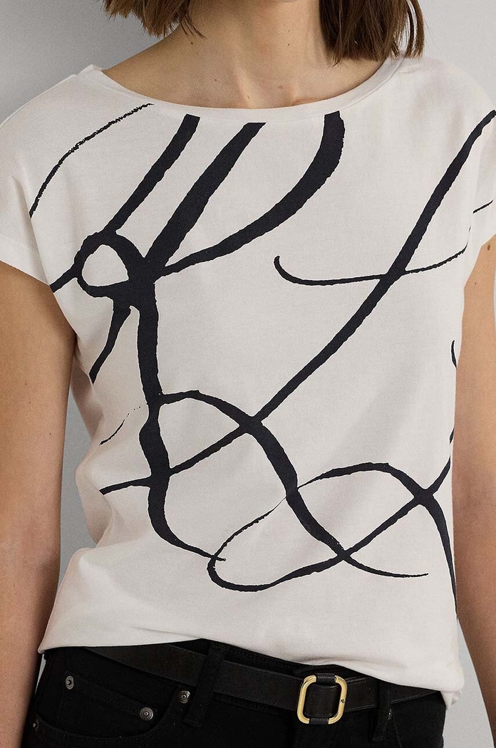 Odzież Lauren Ralph Lauren T-shirt 200748765001 200748765001 biały