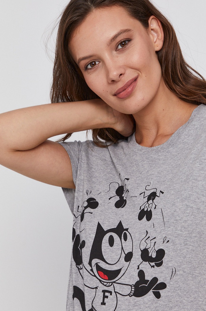 Levi's T-shirt bawełniany x Felix The Cat szary A1234.0000